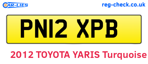 PN12XPB are the vehicle registration plates.