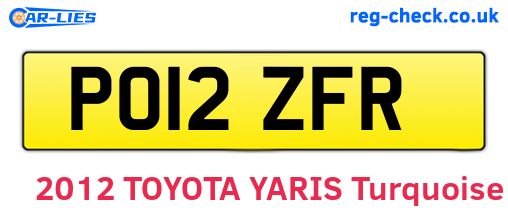 PO12ZFR are the vehicle registration plates.