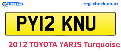 PY12KNU are the vehicle registration plates.