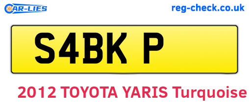 S4BKP are the vehicle registration plates.