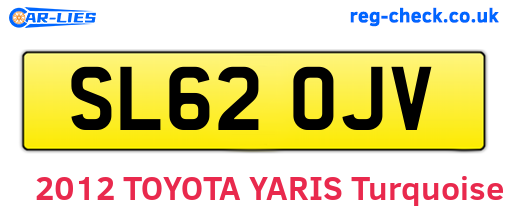 SL62OJV are the vehicle registration plates.