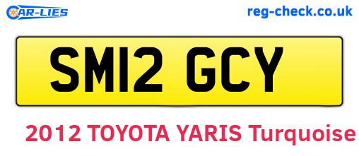 SM12GCY are the vehicle registration plates.