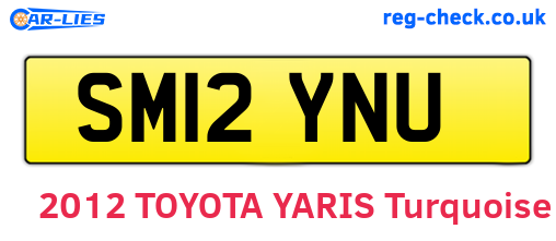 SM12YNU are the vehicle registration plates.