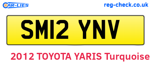 SM12YNV are the vehicle registration plates.