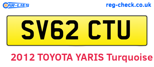 SV62CTU are the vehicle registration plates.