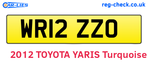 WR12ZZO are the vehicle registration plates.