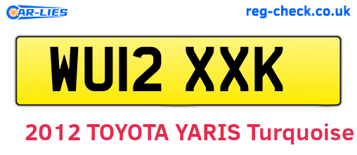 WU12XXK are the vehicle registration plates.