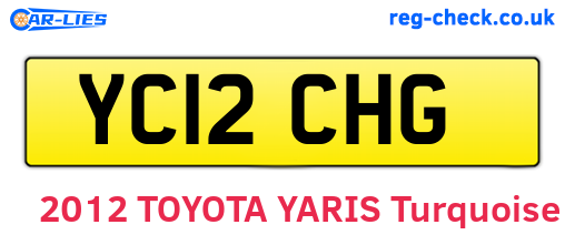 YC12CHG are the vehicle registration plates.