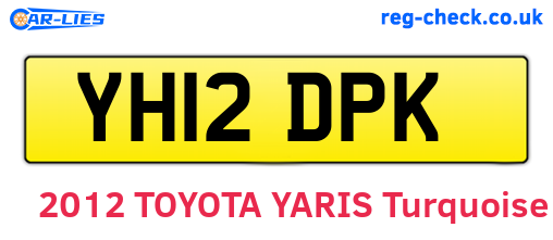 YH12DPK are the vehicle registration plates.