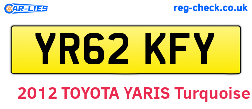 YR62KFY are the vehicle registration plates.