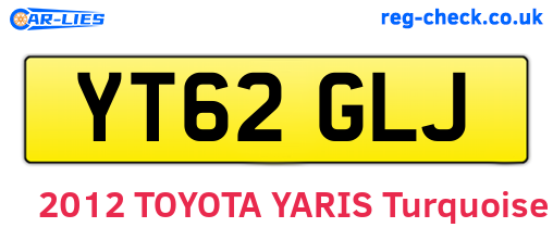 YT62GLJ are the vehicle registration plates.