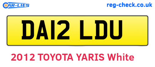 DA12LDU are the vehicle registration plates.