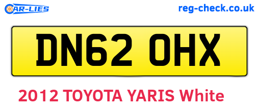 DN62OHX are the vehicle registration plates.