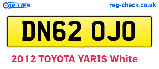 DN62OJO are the vehicle registration plates.