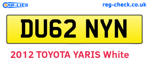 DU62NYN are the vehicle registration plates.