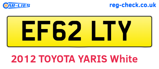 EF62LTY are the vehicle registration plates.