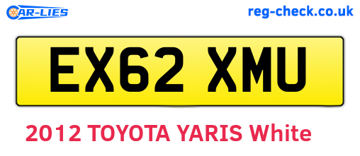 EX62XMU are the vehicle registration plates.