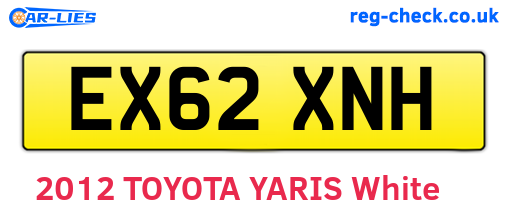 EX62XNH are the vehicle registration plates.