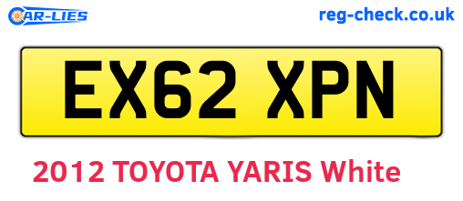 EX62XPN are the vehicle registration plates.