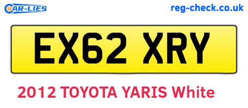 EX62XRY are the vehicle registration plates.