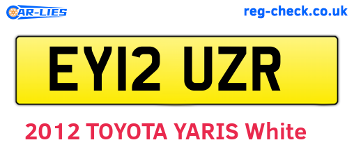 EY12UZR are the vehicle registration plates.