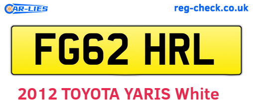 FG62HRL are the vehicle registration plates.