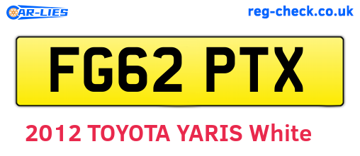 FG62PTX are the vehicle registration plates.