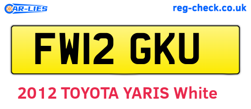 FW12GKU are the vehicle registration plates.