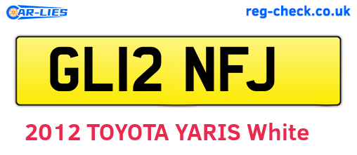 GL12NFJ are the vehicle registration plates.