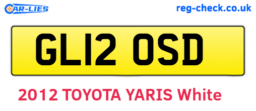 GL12OSD are the vehicle registration plates.