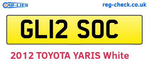 GL12SOC are the vehicle registration plates.
