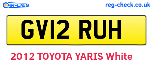 GV12RUH are the vehicle registration plates.