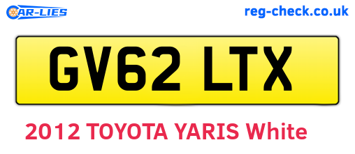 GV62LTX are the vehicle registration plates.