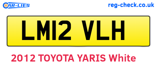 LM12VLH are the vehicle registration plates.