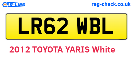 LR62WBL are the vehicle registration plates.