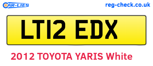 LT12EDX are the vehicle registration plates.