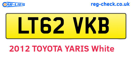 LT62VKB are the vehicle registration plates.