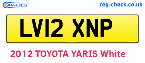 LV12XNP are the vehicle registration plates.