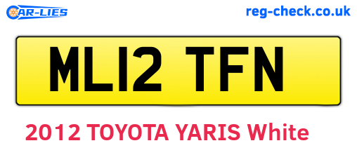 ML12TFN are the vehicle registration plates.