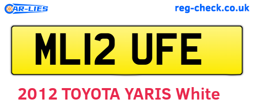 ML12UFE are the vehicle registration plates.
