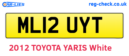 ML12UYT are the vehicle registration plates.