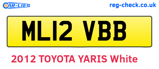ML12VBB are the vehicle registration plates.