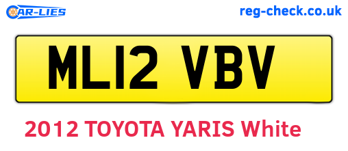 ML12VBV are the vehicle registration plates.