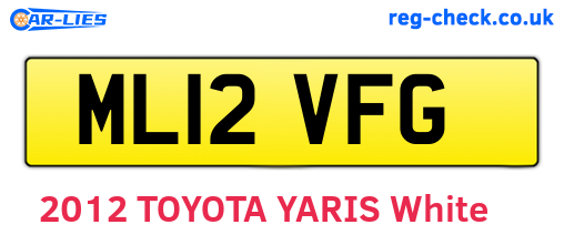 ML12VFG are the vehicle registration plates.