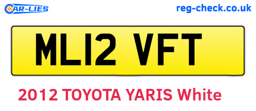ML12VFT are the vehicle registration plates.