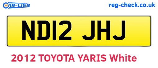 ND12JHJ are the vehicle registration plates.