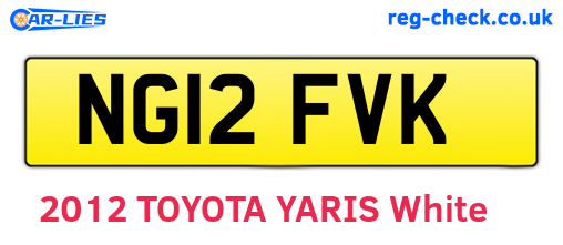 NG12FVK are the vehicle registration plates.