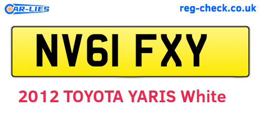 NV61FXY are the vehicle registration plates.