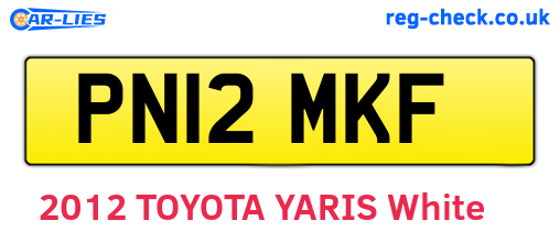 PN12MKF are the vehicle registration plates.