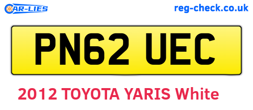 PN62UEC are the vehicle registration plates.